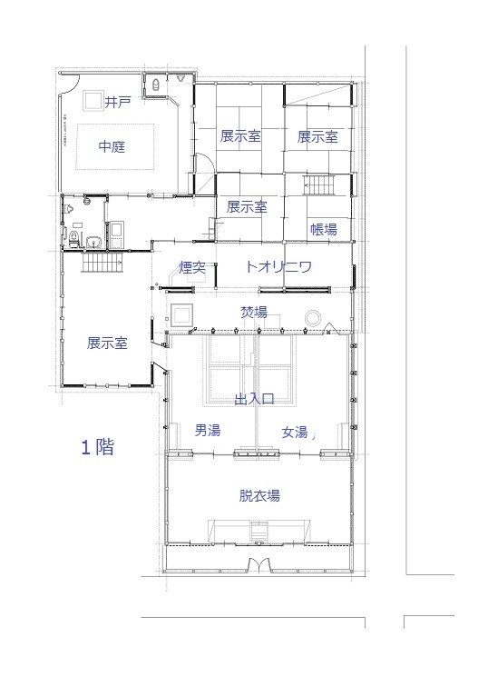甚風呂1階平面図