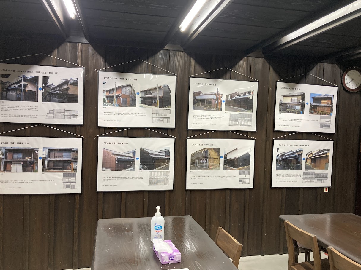 町並みの再生パネル展示の様子