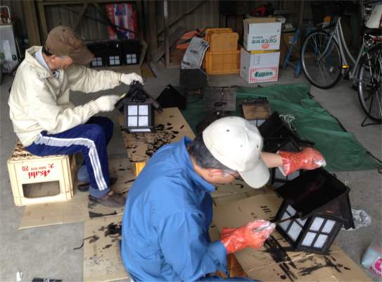 行灯リニューアル作業